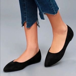 Lulus Black Suede Flats